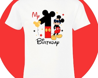 Mickey Birthday Shirt - Custom Disney Shirts - Family Matching T-Shirts - Disney Childs Birthday Shirt