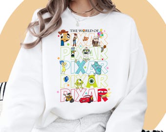 ピクサーシャツ - ディズニーマッチングTシャツ - ファミリーバケーションスウェットシャツ - ディズニーファンに最適なギフト