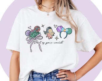 Disney Prinzessin T-shirt, Magisches Ariel T-Shirt, Disney Familienurlaub Shirt, Prinzessin Charakter Outfit, Mädchen Reise