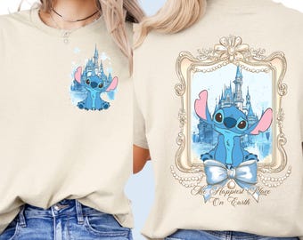 Camiseta de Stitch, camiseta personalizada de Disney, camiseta personalizada de Stitch, ropa linda de Lilo y Stitch para todas las edades