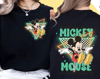 Retro Neon Disney Shirt | Mickey Disney Shirt | Disney SweatShirt | Matching Disney | Mickey Head Disney Lion Shirt
