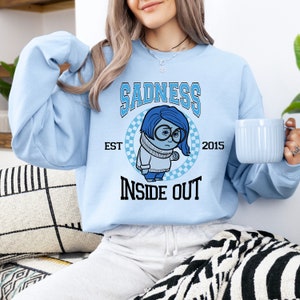 Koszulka Inside Out Sadness, Koszulki Inside Out Characters, Bluza Inside Out, Dopasowanie grupy Inside Out, Impreza rodzinna Inside Out