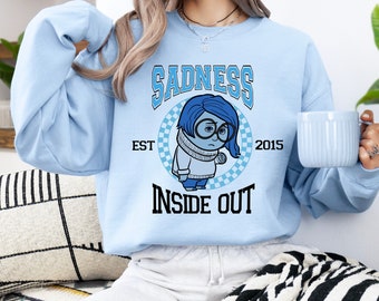 Camisa de tristeza de adentro hacia afuera, camisas de personajes de adentro hacia afuera, sudadera de adentro hacia afuera, coincidencia de grupo de adentro hacia afuera, fiesta familiar de adentro hacia afuera