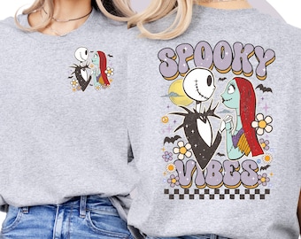 Camiseta de Halloween de Disney, camiseta de Jack Skellington, camisetas familiares de temporada espeluznante, atuendo para Halloween