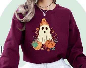 Pumpkin Sweatshirt | Halloween Sweatshirt | Fall Embroidered Crewneck | Autumn Sweatshirt | Autumn Jumper | Autumn Shirt | Fall Sweatshirt