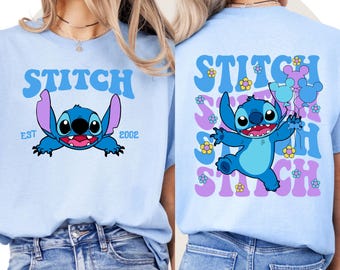 Lilo And Stitch Shirt | Angel Shirt | Stitch Birthday Tshirt | Lilo Child Tshirt | Disney Cartoon Shirt Unisex Adult Kids | Disney theme