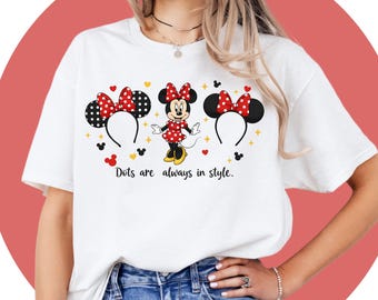 Maglietta di Minnie Mouse, maglietta personalizzata per il compleanno Disney, grazioso vestito di Minnie, regalo personalizzato per bambine, maglietta per le vacanze Disney