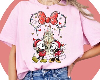 Disney Christmas Shirt, Custom Family Matching Tee, Mickey Holiday Apparel, Christmas Gift for Kids & Adults