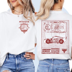 Camiseta de Cars de Lightning McQueen / Disney Magical / Idea de regalo de Disney / Camiseta de viaje a Disney / Sudadera con capucha / Camiseta gráfica / Manga corta