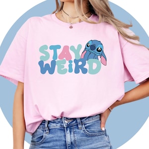 Chemise Lilo And Stitch | Chemise Ange | T-shirt d'anniversaire brodé | T-shirt enfant Lilo | T-shirt Disney Cartoon Mixte Adulte Enfants | Thème Disney