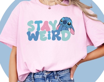 Overhemd Lilo And Stitch | Engelenshirt | Stitch Verjaardagst-shirt | T-shirt Lilo-kind | Disney-tekenfilmshirt uniseks volwassen kinderen | Disney-thema