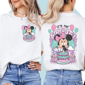 Camiseta de Minnie / Camiseta de cumpleaños de Minnie Mouse / Camiseta de Minnie para niño / Camiseta de dibujos animados de Disney unisex para adultos y niños / Fiesta temática de Disney