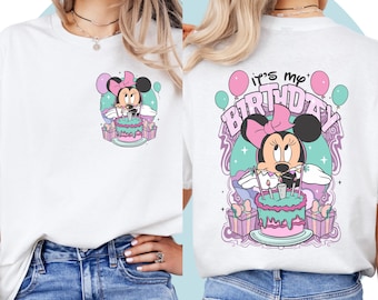 Camiseta de Minnie / Camiseta de cumpleaños de Minnie Mouse / Camiseta de Minnie para niño / Camiseta de dibujos animados de Disney unisex para adultos y niños / Fiesta temática de Disney