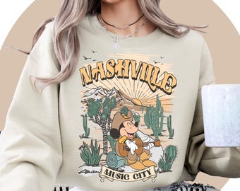 Camiseta retro de Mickey / Camiseta country de Disney / Sudadera de Disney / Camiseta a juego de Disney / Camiseta con cabeza de Mickey y león de Disney