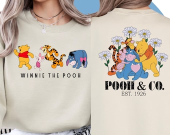 Camicia Felpa con cappuccio / Adulti e bambini / Winnie The Pooh / Maglietta Pooh / Felpa Pooh / Vestiti Winnie Disney