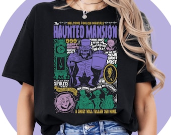 Disney Haunted Mansion Shirt, Spooky Season Tee, Mickey and Friends Halloween Gift, Haunted Mansion Family Tee