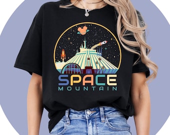 T-Shirt mit Berg Motiv | Retro Disney-Shirt | Disney Pullover | Passende Disney | Micky Kopf Disney Löwe Shirt