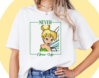Chemise fée clochette, t-shirt princesse Disney, chemise familiale assortie, vêtements de vacances magiques, joli cadeau fée clochette