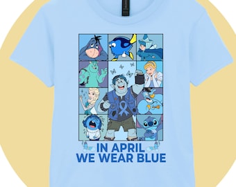 Maglietta Disney per la consapevolezza dell'autismo / Maglietta Stitch / Felpa Disney / Maglietta da spiaggia Stitch / Vacanze Disney / Vestiti Lilo e Stitch