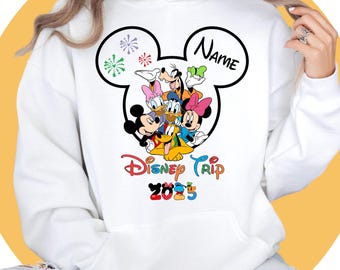 Disney Trip Hoodie Free Personalisation | Disney Hoodie 2025 | Disneyland Hoodie | Disney Family Hoodie| Disney Trip Hoodie