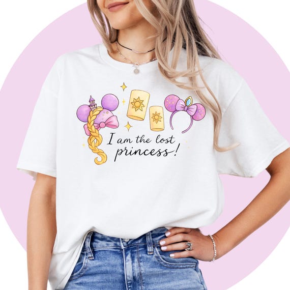 ラプンツェルシャツ、ディズニープリンセスフローラルTシャツ、塔の上