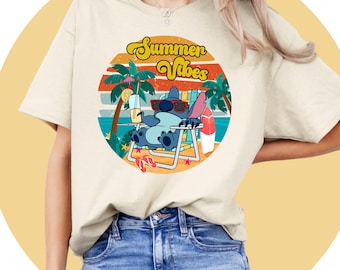 Overhemd Lilo And Stitch | Engelenshirt | Stitch Verjaardagst-shirt | T-shirt Lilo-kind | Disney-tekenfilmshirt uniseks volwassen kinderen | Disney-thema