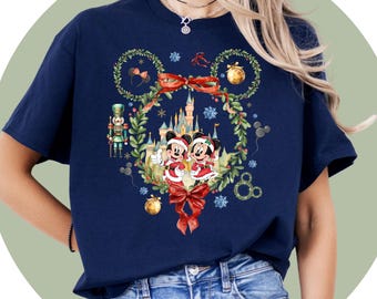 Disney Christmas Shirt, Custom Family Matching Tee, Mickey Holiday Apparel, Christmas Gift for Kids & Adults