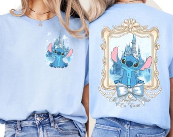 Camiseta Stitch, camiseta personalizada da Disney, camiseta personalizada Stitch, roupas fofas da Lilo e Stitch para todas as idades
