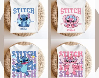 Lilo And Stitch Shirt | Angel Shirt | Stitch Birthday Tshirt | Lilo Child Tshirt | Disney Cartoon Shirt Unisex Adult Kids | Disney theme
