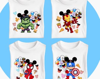 Superhero Tee for Kids - Birthday Party Gift - Toddler, Youth, Adult Sizes - Spiderman T-shirt - Hulk TShirt