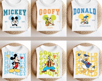 Camiseta de Mickey, camiseta familiar de Disney, camiseta vintage de Mickey Mouse, ropa infantil personalizada, atuendo para viaje a Disney