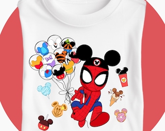 Spiderman T-shirt - Superhero Tee for Kids - Birthday Party Gift - Toddler, Youth, Adult Sizes