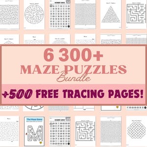 6300 Maze Puzzles, Different Difficulty Levels, Preschool Printables, Kindergarten Prints, Maze Puzzles For Kids, Home School Worksheets