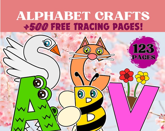 Lowercase Alphabet Crafts for Kids One Page Crafts Practice Letter ...