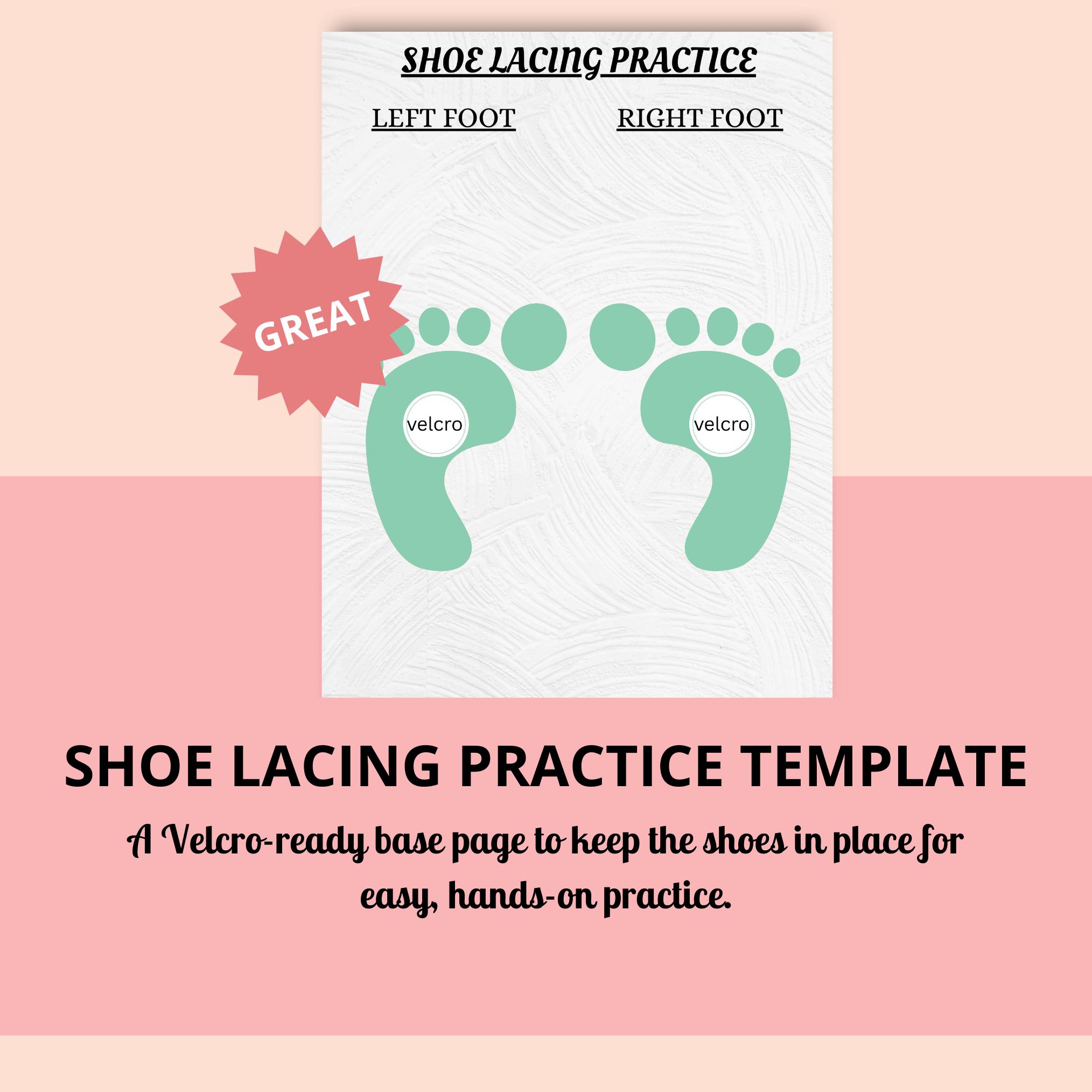 Shoe Lacing Practice Kit Kids Learning Fine Motor Skills Tying Methods ...