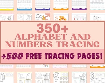 Number Tracing Alphabet Tracing Preschool Worksheets Handwriting Practice Printable Learning Numbers Kindergarten Fun Worksheets