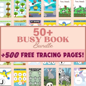 Busy Book Printable, Toddler Learning Binder, Preschool Activities, Homeschool Resources, Montessori Materials, Kids Quiet Book, Digital