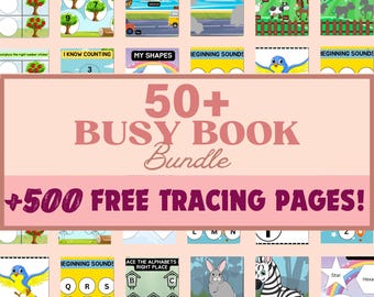 Busy Book Printable Toddler Learning Binder Preschool Activities Montessori Kids Quiet Book Homeschool Resources Fun Digital Download