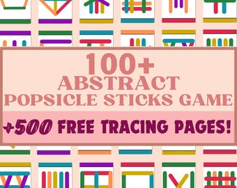 アイスキャンディー棒を使った幼児向け図形アクティビティゲーム モンテッソーリ印刷可能 幼稚園向け印刷物 ホームスクール学習 楽しいクリエイティブキッズ