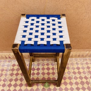 Chair Bar, Handmade wood bar stools, kitchen stool wood, Moroccan stool bar with , counter stool, bar accessories, furniture living room