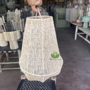 Handmade Raffia Pendant Light: Bohemian Home Decor (50cm)