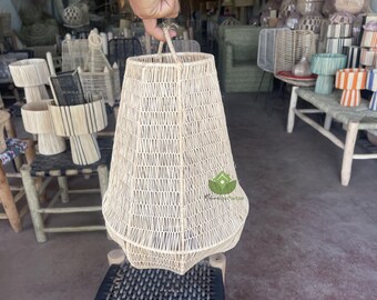 Handmade Raffia Pendant Light: Bohemian Home Decor (50cm)