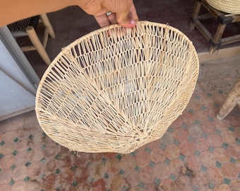 Handgemaakte raffia wandkandelaar: boho-decorverlichting