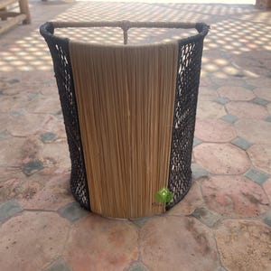 Handmade Raffia Wall Sconce: Bohemian Decor Lighting