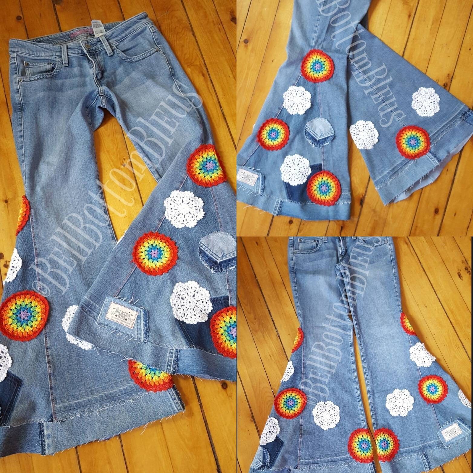 Bell Bottoms Jeans Custom Made Etsy