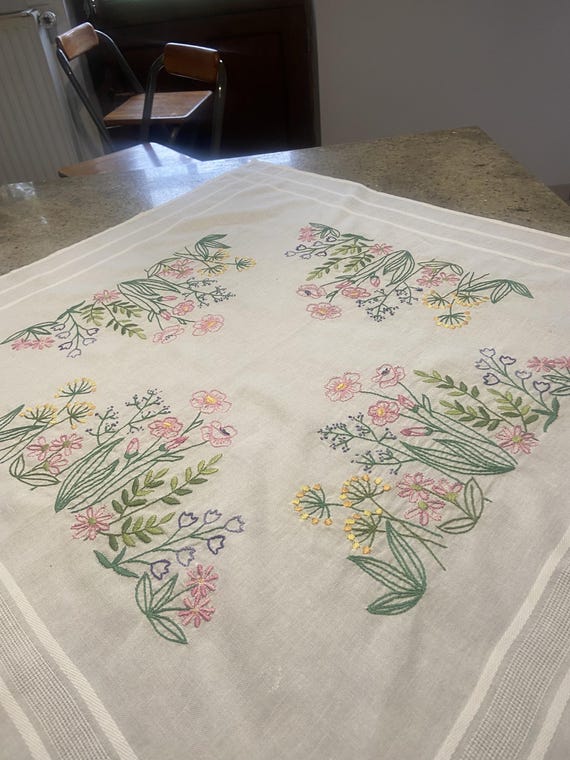 HAND-EMBROIDERED TABLECLOTH