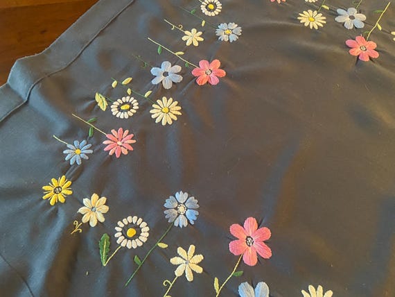 Hand embroidered tablecloth