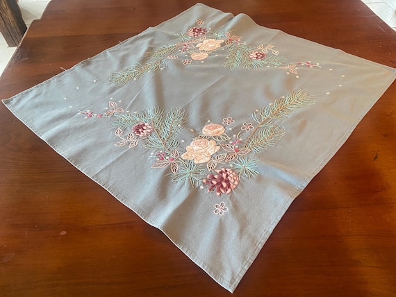 Hand embroidered tablecloth