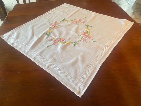 Hand embroidered tablecloth