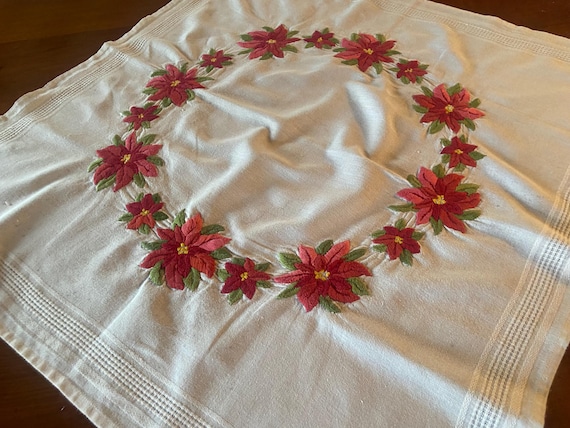 Hand embroidered tablecloth